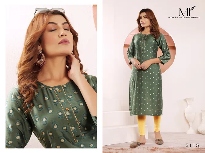 Star Vol 2 By Moksh Viscose Maslin Printed With Pocket Kurti Orders In India